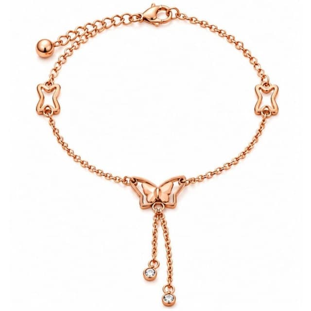 Rose Gold Butterfly Anklet