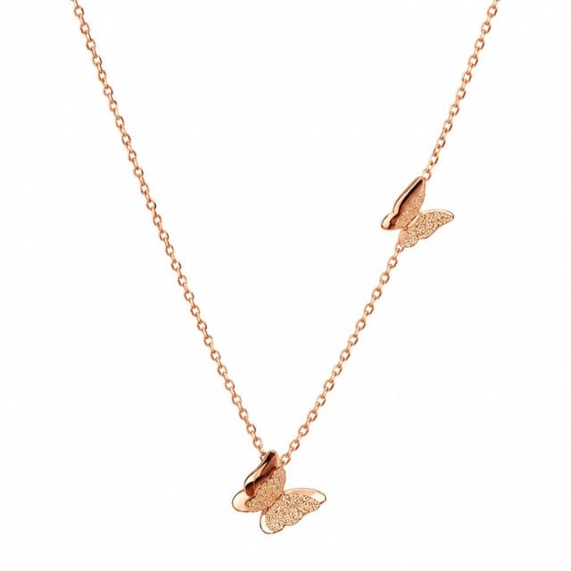 Rose Gold Double Butterfly Chain